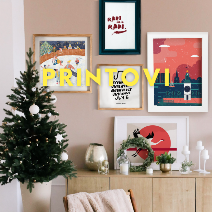 Istraži kolekciju art printova, ilustracija i grafika domaćih ilustratora i grafičkih dizajnera. Bilo da tražiš dekoraciju za zid, unikatan poklon, ili slike koje inspirišu, ovde ćeš pronaći autentične radove koji unose karakter u svaki prostor.