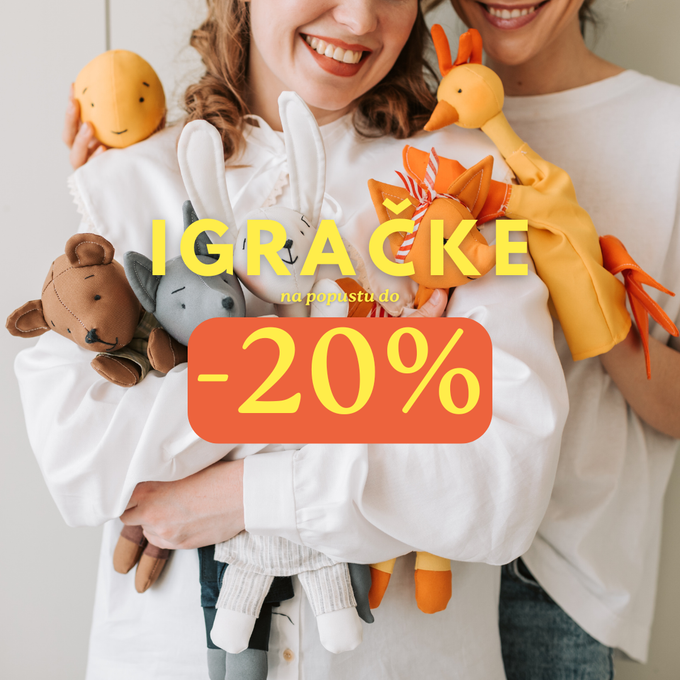 Otkrij kolekciju unikatnih, ručno pravljenih igračaka za decu – bez plastike, sa ljubavlju i pažnjom. Idealno kao poklon za praznike, rođendane ili prvi rođendan. Sada sa 20% popusta – jer detinjstvo zaslužuje nešto posebno.