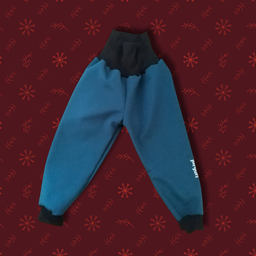 petrolej softshell pantalone sa crnim ranflama