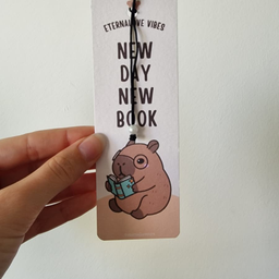 Bookmark "New Day, New Book" – kapibara i perlica