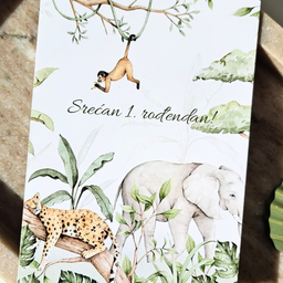 Čestitka SREĆAN ROĐENDAN, 11 x 15 cm, sa kovertom.