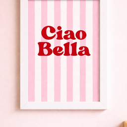 Ciao Bella poster sa ramom – retro girly dizajn