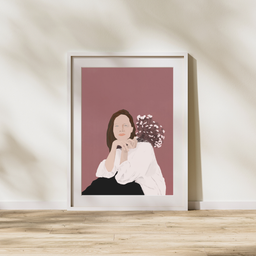 Devojka sa buketom cveca