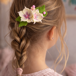 Pastelna cvetna šnala, francuska kopča