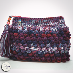 Heklana neseser torbica-ljubičasta