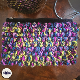 heklana neseser torbica-ljubicasto zuta