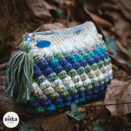 Heklana neseser torbica-plavo zelena