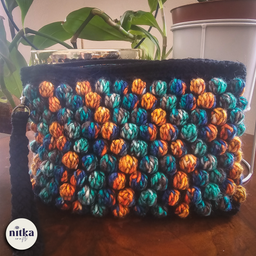 Heklana nesesert torbica-plavo narandžasta