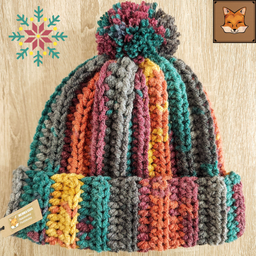 Ručno Heklana Zimska Kapa - Foxwise Mudra Lija Šarena 1