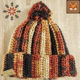 Ručno Heklana Zimska Kapa - Foxwise Mudra Lija Šarena 2
