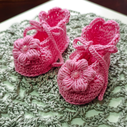 Heklane pamučne cipelice patofnice za decu