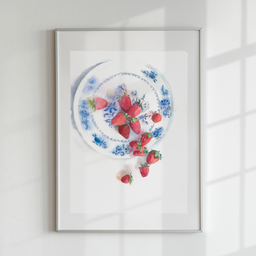 "Jagode", mrtva priroda, print na papiru. Originalne dimenzije: 26x36 