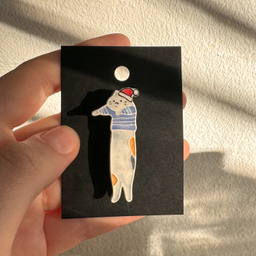 Keramički broš Zimska Mačka 