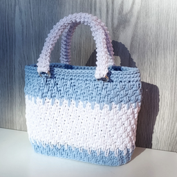 Plavo bela ručna ceger torba