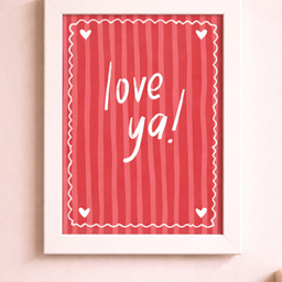 Love ya poster sa ramom – romantični statement dizajn