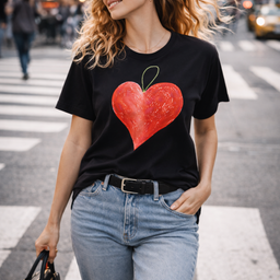 Majica srce. 100 % organski pamuk.