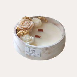 mini peonia soft mini flower bowl B&A Decor mirisna luksuyna cvetna sveca unikatnog dizajna