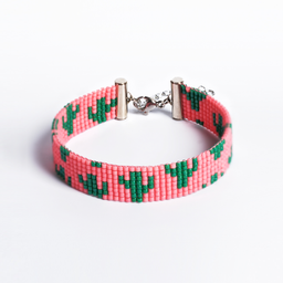 Narukvica CACTUS classic pink green Good Vibes Miyuki perlice