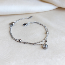 001. Narukvica dupli lanac i cirkon