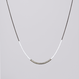 Ogrlica čelik i staklene perlice SIMPLICITY