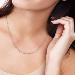 Ogrlica čelik i staklene perlice SIMPLICITY