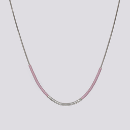 Ogrlica čelik i staklene perlice SIMPLICITY