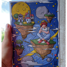 Ostrva u svemiru - umetnički print na platnu 