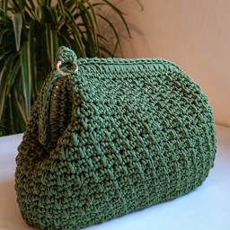zelena clutch torba