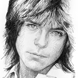 Portret skica David Cassidy 