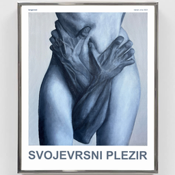 crno-beli poster musko zenskog zagrljaja bedara i ruke