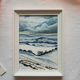 Umetnički print slike "Snežna dolina" na 300g mat papiru