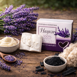Prirodni sapun od masti mangulice sa aktivnim uljem i lavandom