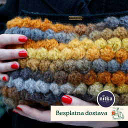 Pufnasta šuto siva neseser torbica