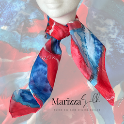 ručno oslikana svilena marama