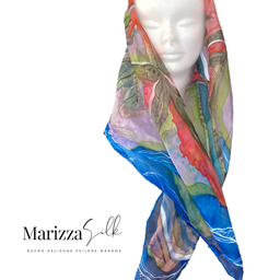 Ručno oslikana svilena marama