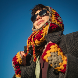 SET Heklana balaklava i rukavice bez prstiju