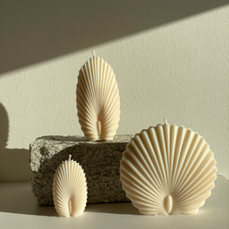 3 sveće, oblik školjke