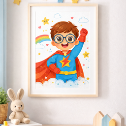 Mali superheroj sa naočarama – Poster za dečju sobu